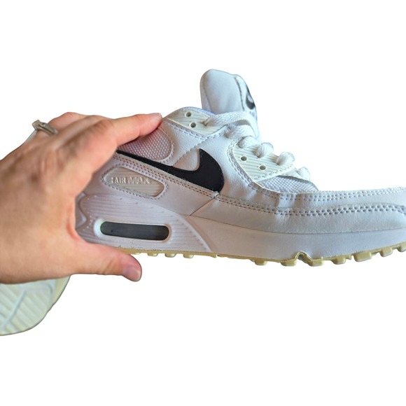Nike Air Max 90 Women's White Black Casual Athletic Sneakers Shoes Sz 9.5 - Picture 8 of 9